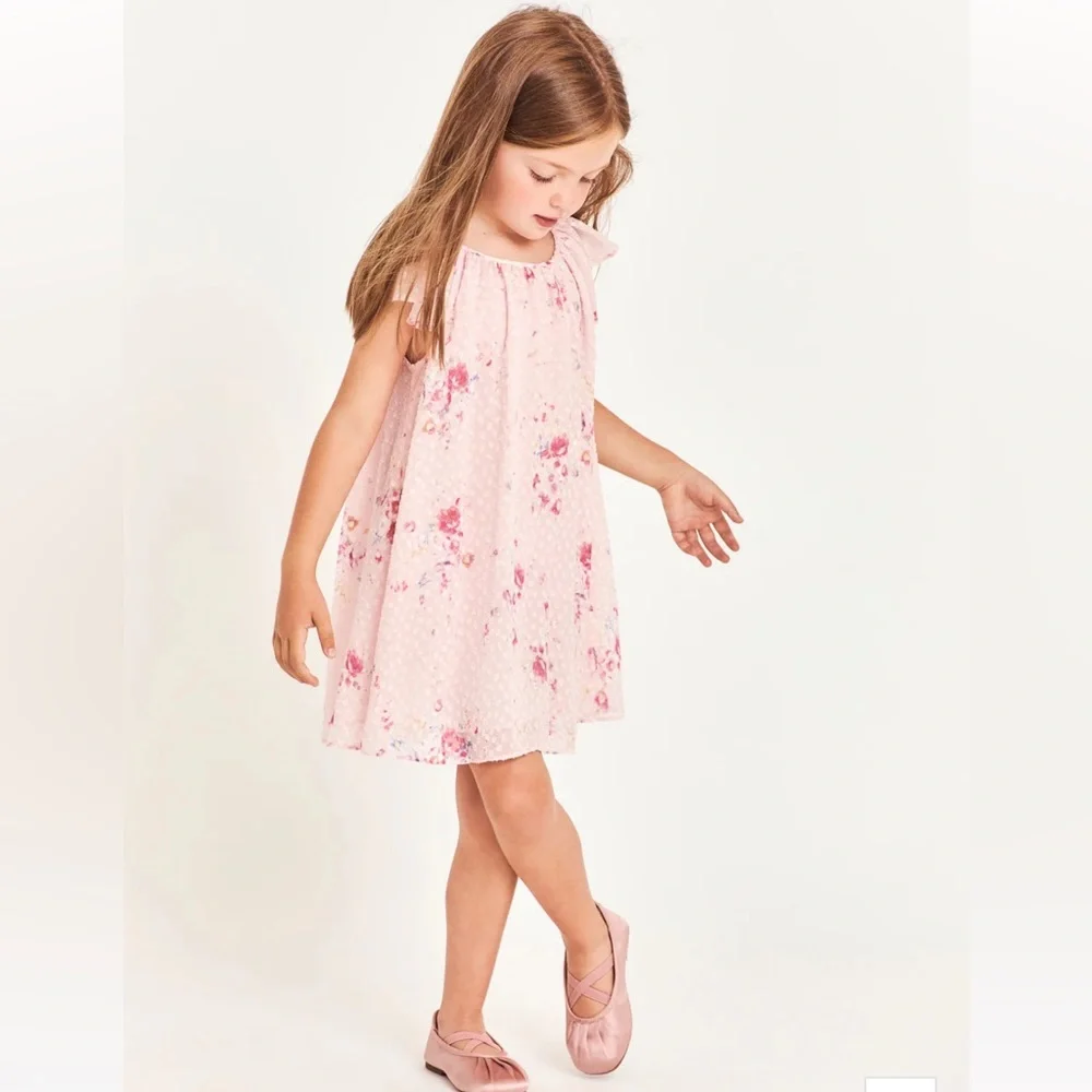 NWT LOVESHACKFANCY Lou Girls Pink Dress - Size 4/5 Years